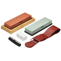 Draper Whetstone Sharpening Stone Set with Non-Slip Base and Angle Guide, 400/1000/3000/8000 Grit £29.95